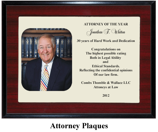 Attorney plaque